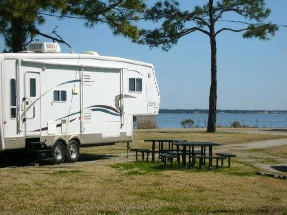 Campers at a campground