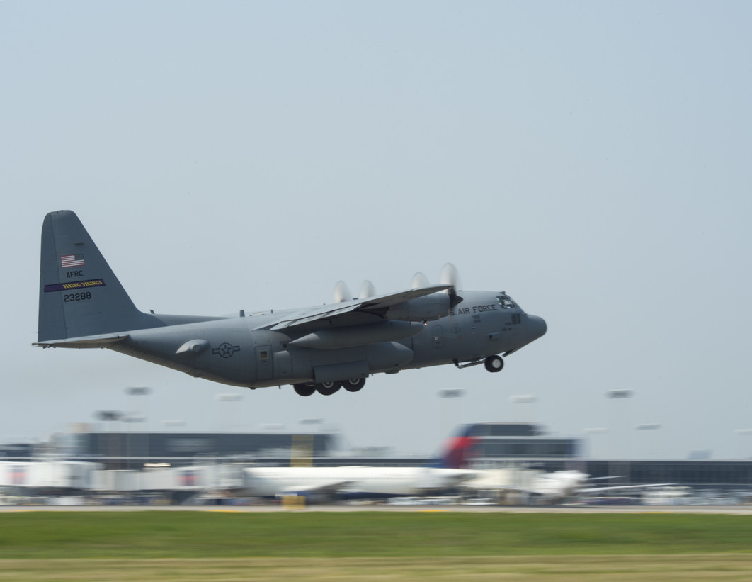 C130 taking off