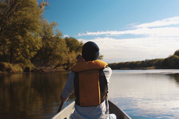Person in a canoe